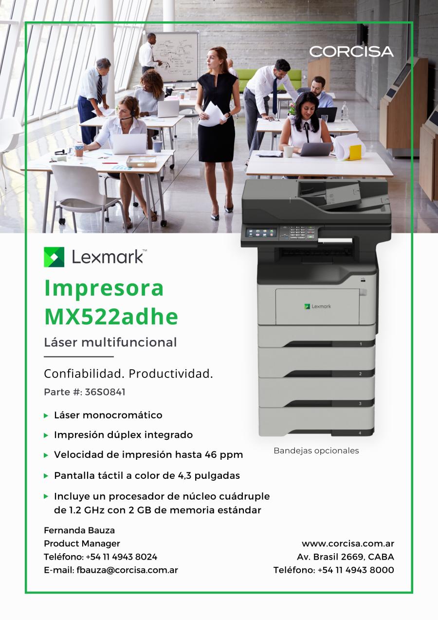 Impresora Lexmark MX522adhe