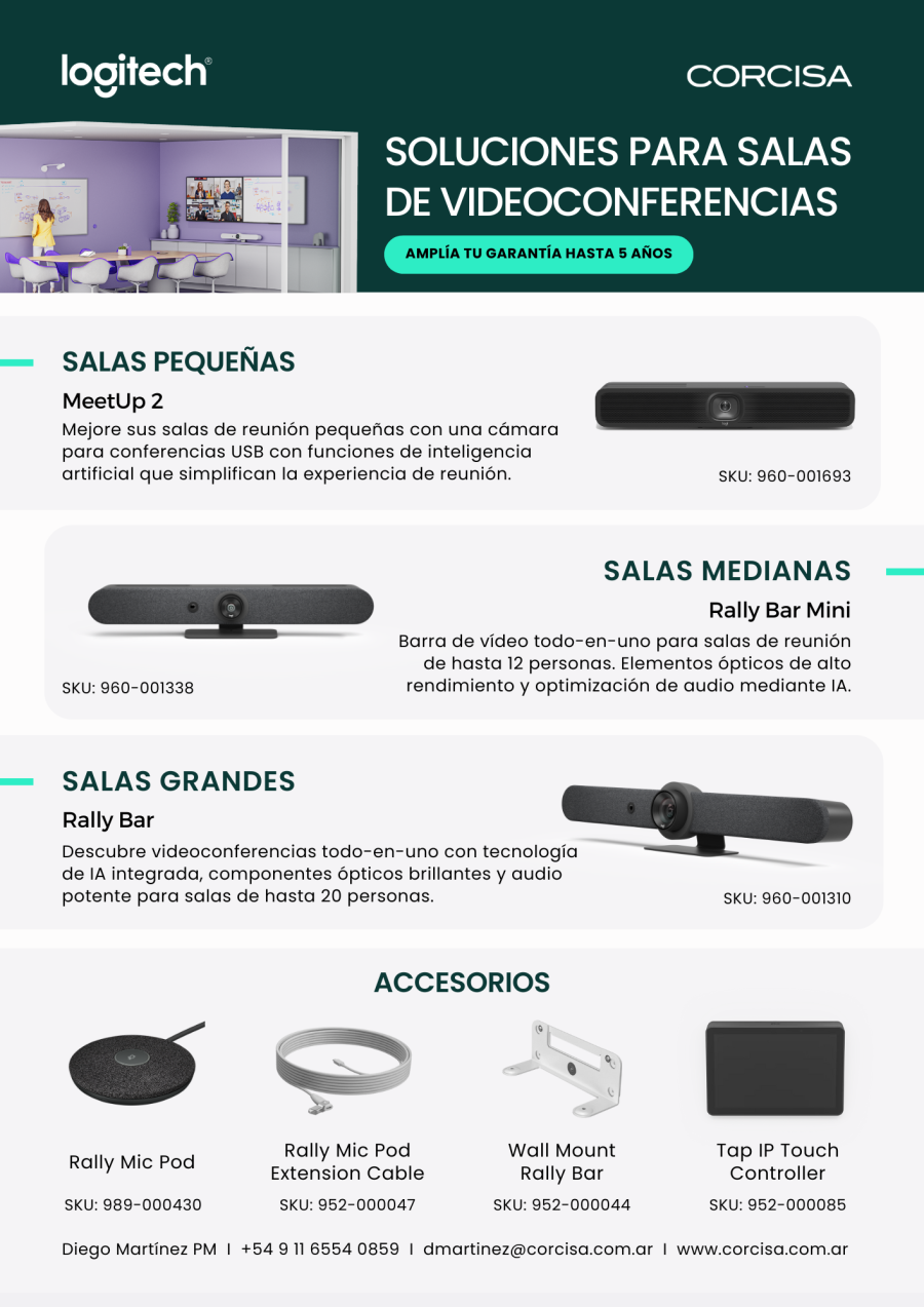 Soluciones para Salas de Conferencias Logitech