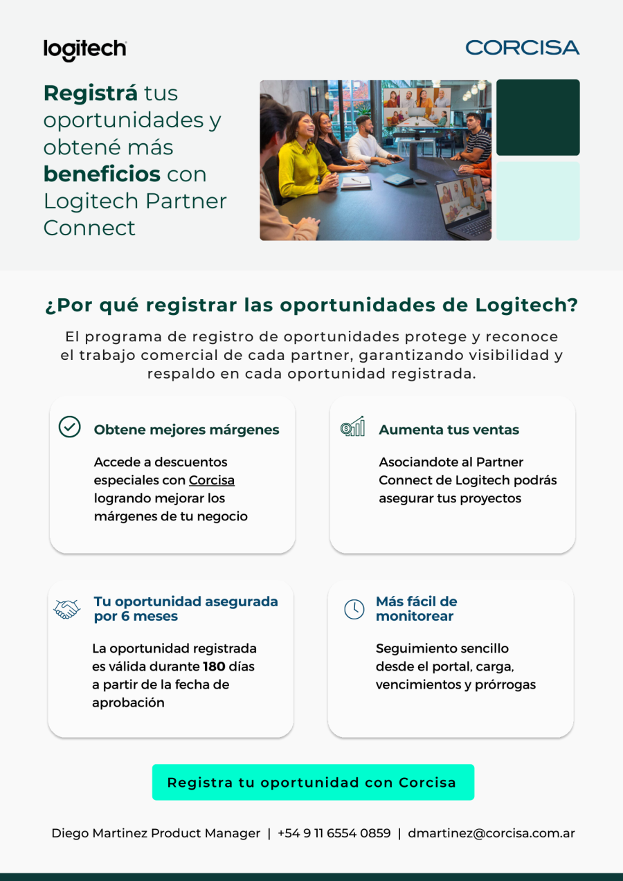 Registrá tus Oportunidades en Logitech Partner Connect