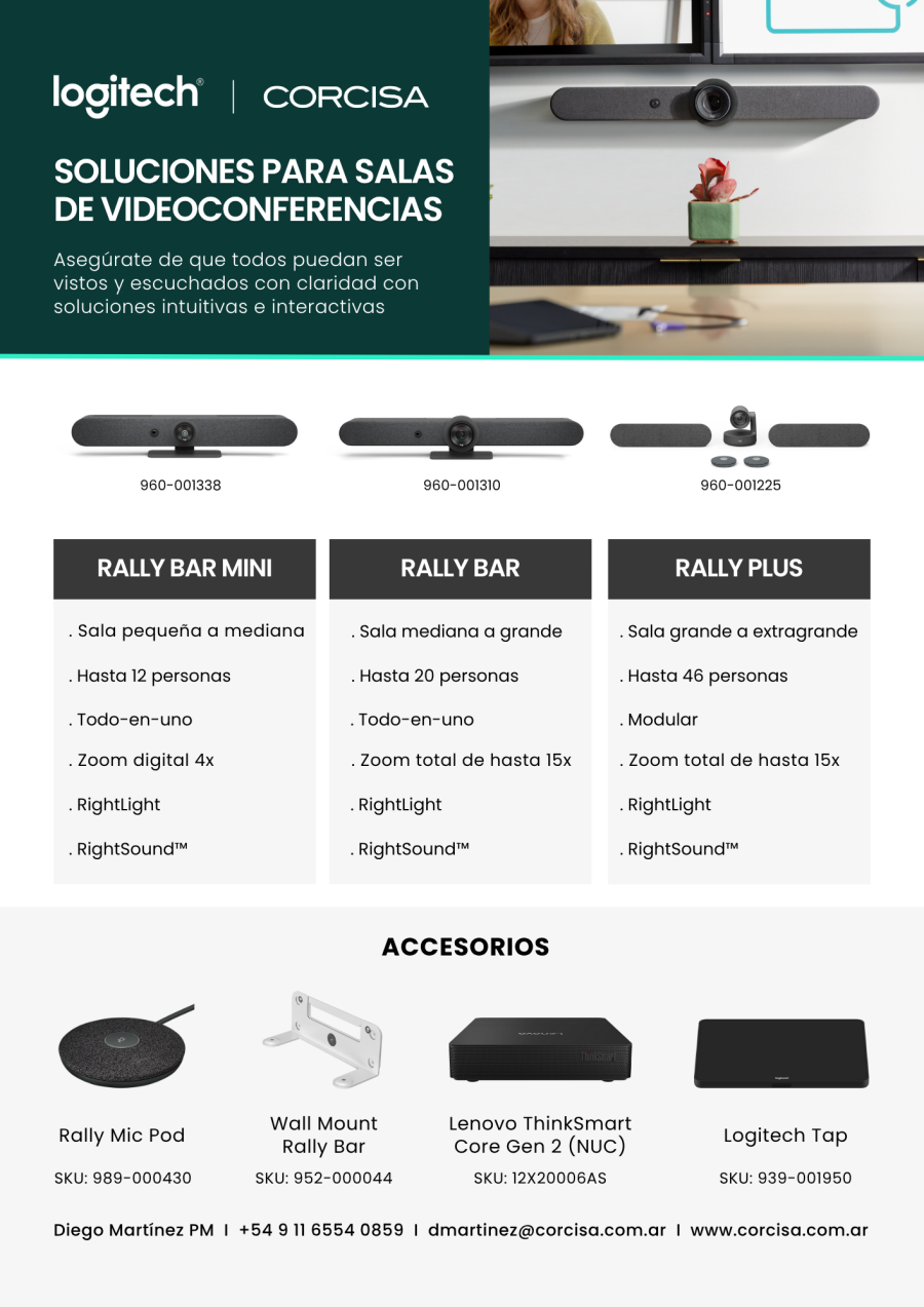 Soluciones para Salas de Conferencias Logitech